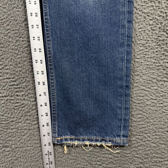 Levis 511 Jeans Mens 33x32 Blue Slim Fit Distressed Dark Wash Denim Pants - Picture 14 of 16